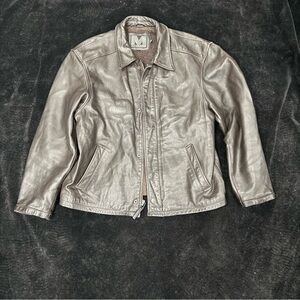 Mirage Men's Dark Brown Leather Jacket Size L